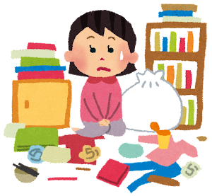 部屋が片付かなくてトランクルームを検討する人のイメージ